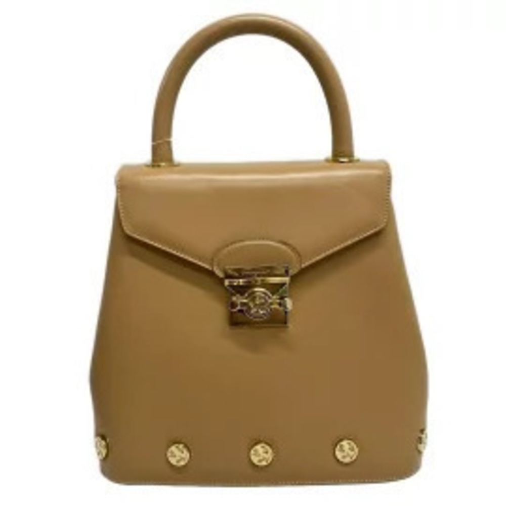 Salvatore Ferragamo Salvatore handbag brown x gold leather